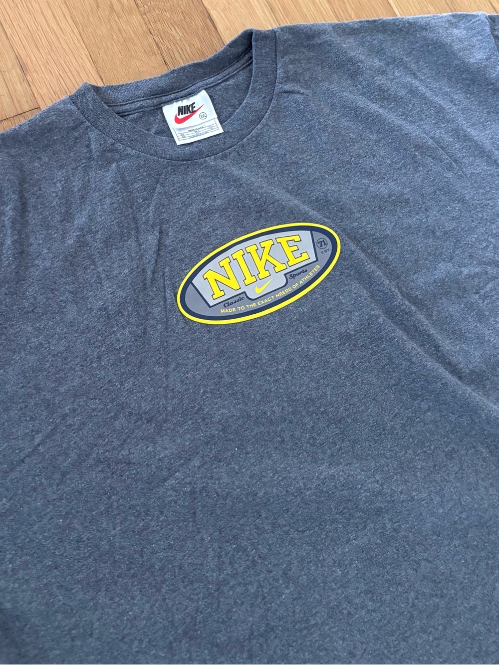 Vintage Nike Oval Logo Shirt 2XL White Tag 90s Made In USA Boxy T Single Stitch